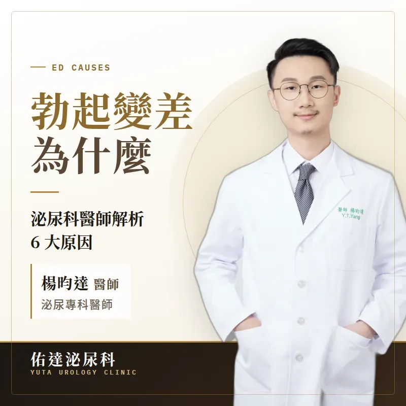 為什麼 35 歲後會勃起功能變化？ 泌尿科醫師完整解析 6 大原因