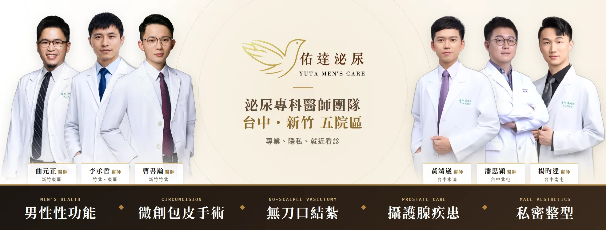 佑達泌尿科醫師團隊:男性性功能、微創包皮手術、無刀口結紮、攝護腺疾患、私密整型